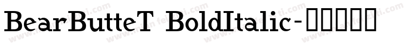 BearButteT BoldItalic字体转换